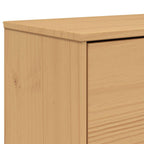 Scarpiera OLDEN Marrone 55x35x120 cm in Legno Massello di Pino