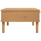 Tavolino SENJA Aspetto Rattan Marrone 100x55x33 Legno Massello