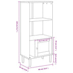 Credenza SENJA Aspetto Rattan Bianco 60x35x130 cm Massello Pino