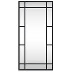 Specchio da Parete Nero 30x60 cm Rettangolare in Ferro
