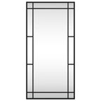 Specchio da Parete Nero 40x80 cm Rettangolare in Ferro
