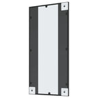 Specchio da Parete Nero 40x80 cm Rettangolare in Ferro