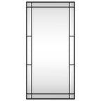 Specchio da Parete Nero 50x100 cm Rettangolare in Ferro