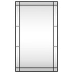Specchio da Parete Nero 60x100 cm Rettangolare in Ferro