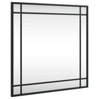Specchio da Parete Nero 50x50 cm Quadrato in Ferro
