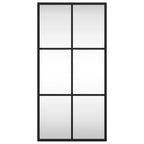 Specchio da Parete Nero 30x60 cm Rettangolare in Ferro