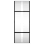 Specchio da Parete Nero 30x80 cm Rettangolare in Ferro