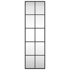 Specchio da Parete Nero 30x100 cm Rettangolare in Ferro