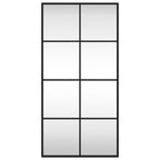 Specchio da Parete Nero 40x80 cm Rettangolare in Ferro