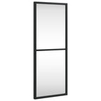 Specchio da Parete Nero 20x50 cm Rettangolare in Ferro