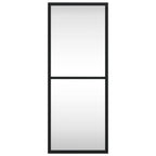Specchio da Parete Nero 20x50 cm Rettangolare in Ferro