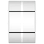 Specchio da Parete Nero 50x80 cm Rettangolare in Ferro
