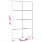 Specchio da Parete Nero 50x80 cm Rettangolare in Ferro