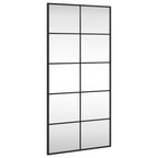 Specchio da Parete Nero 50x100 cm Rettangolare in Ferro
