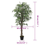 Acero Artificiale 224 Foglie 80 cm Verde