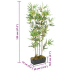 Albero Bambù Artificiale 552 Foglie 120 cm Verde