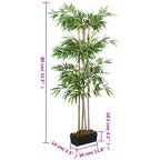Albero Bambù Artificiale 380 Foglie 80 cm Verde
