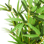 Albero Bambù Artificiale 500 Foglie 80 cm Verde