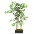 Albero Bambù Artificiale 730 Foglie 120 cm Verde
