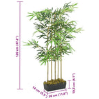 Albero Bambù Artificiale 730 Foglie 120 cm Verde