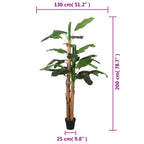 Albero di Banano Artificiale 22 Foglie 200 cm Verde