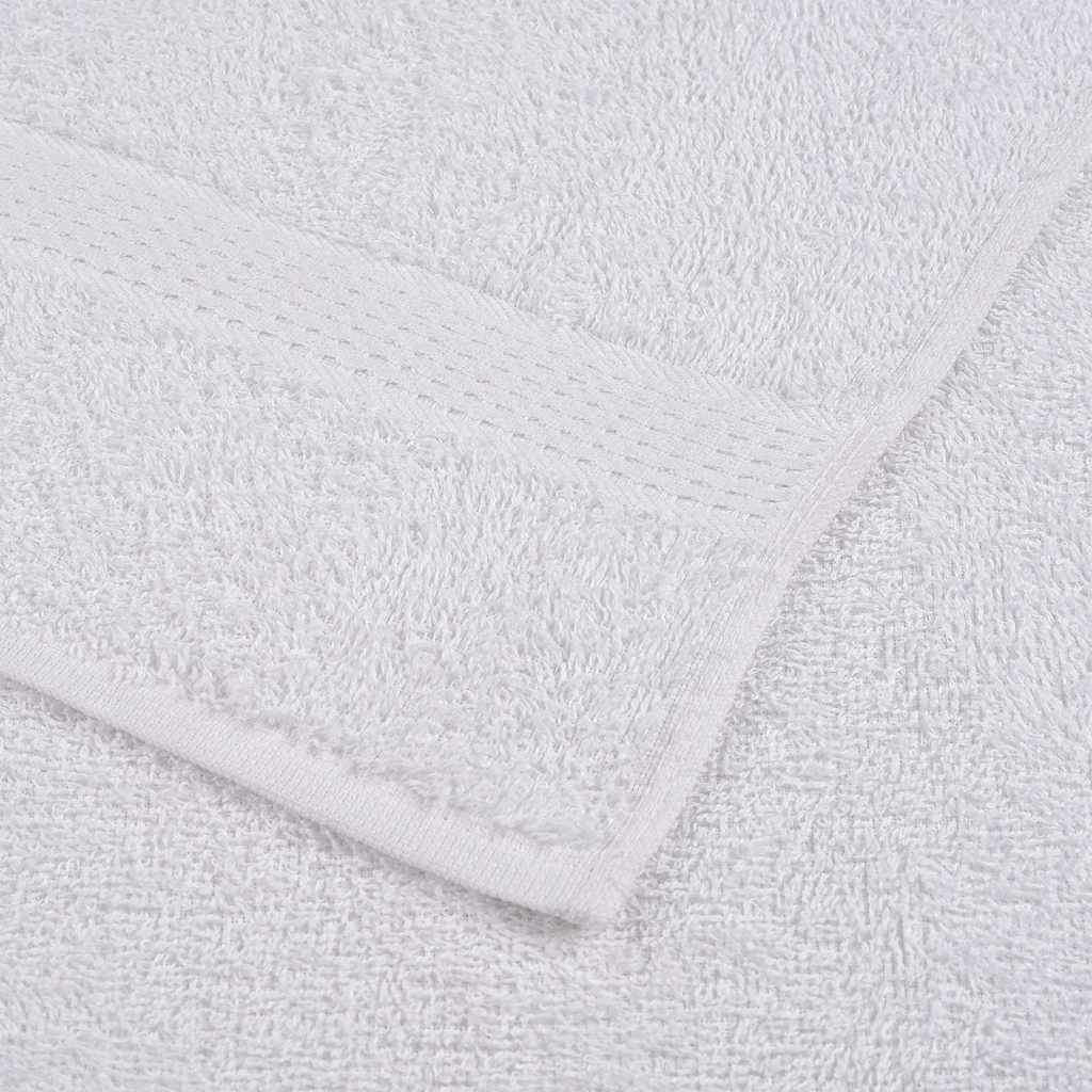 Asciugamani da Doccia in Cotone 10 Pezzi Bianco 70x140 cm 360 g/m²
