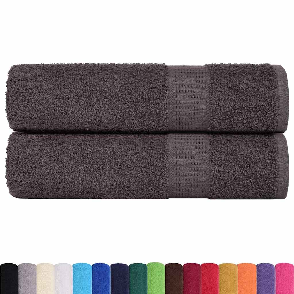 Asciugamani da bagno FROGN 2 pz Antracite 100x150 cm 360 g/m²