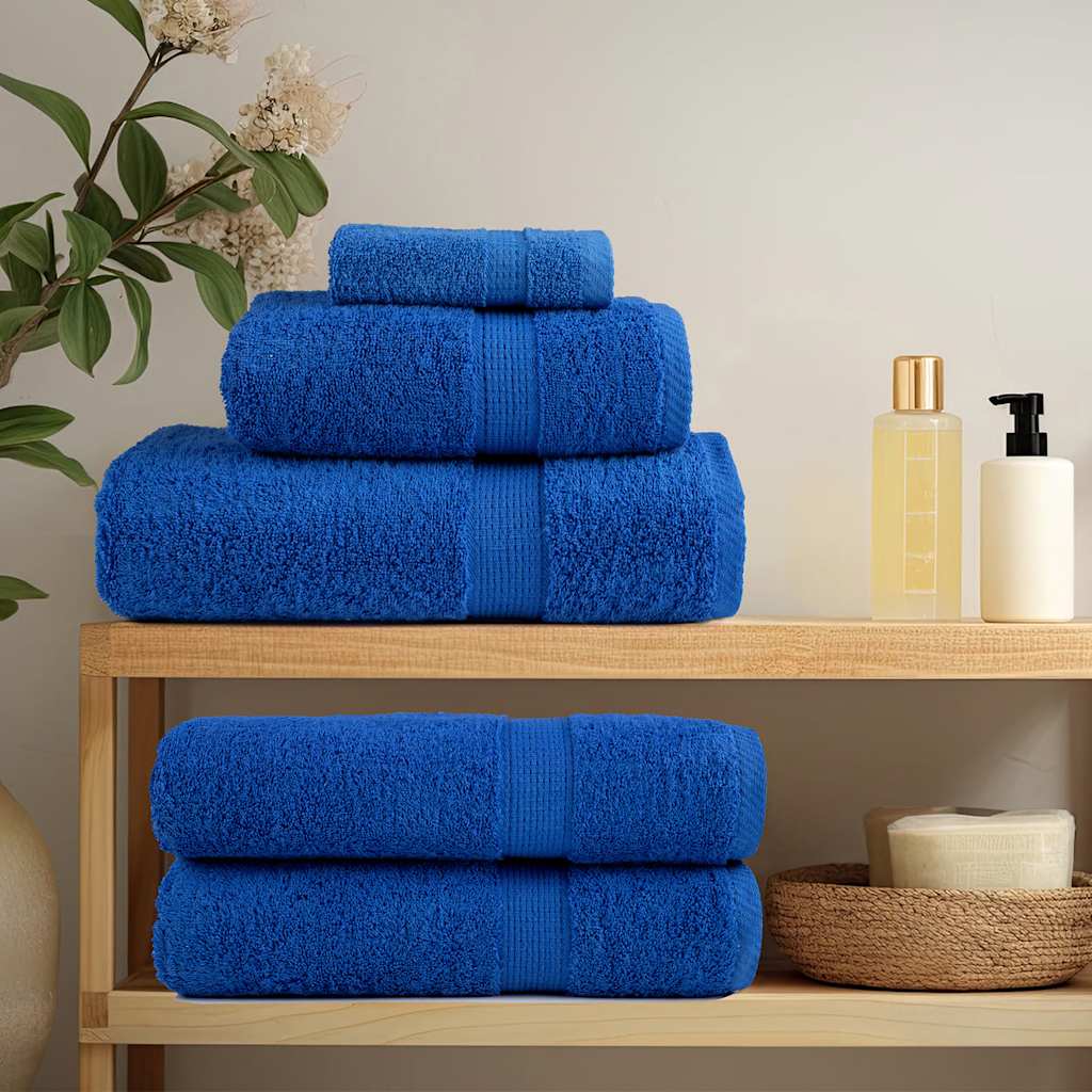Asciugamani da Doccia FROGN 4 Pezzi Blu 70x140 cm 360 g/m²