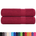 Asciugamani da Doccia FROGN 2 pz Bordeaux 70x140 cm 360 g/m²