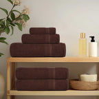 Asciugamani da Doccia FROGN 2 Pezzi Marrone 70x140 cm 360 g/m²