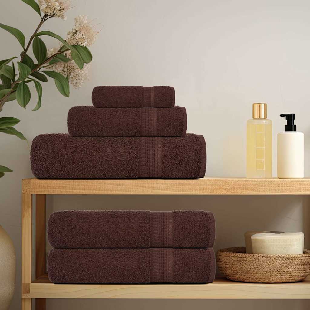 Asciugamani per Sauna FROGN 2 Pezzi Marrone 80x200 cm 360 g/m²