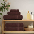 Asciugamani per Sauna FROGN 2 Pezzi Marrone 80x200 cm 360 g/m²