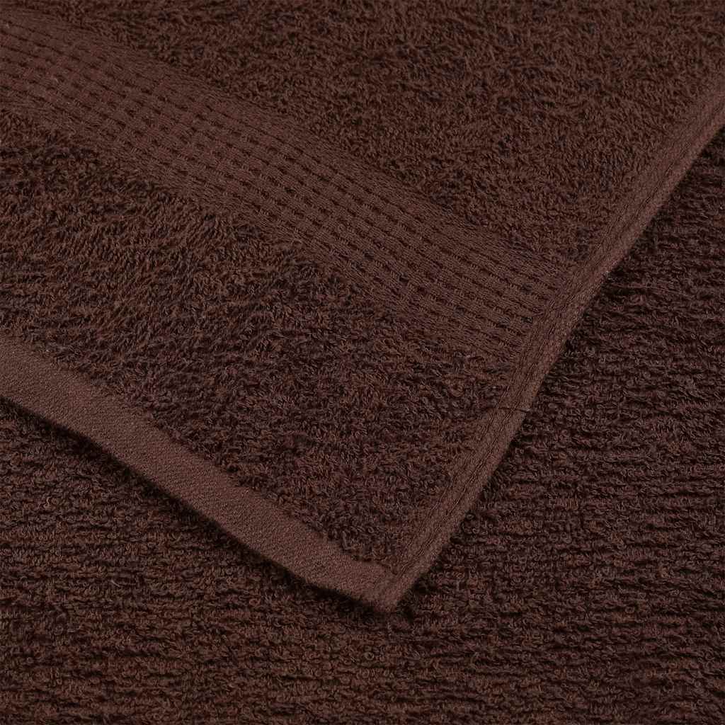 Asciugamani per Sauna FROGN 2 Pezzi Marrone 80x200 cm 360 g/m²