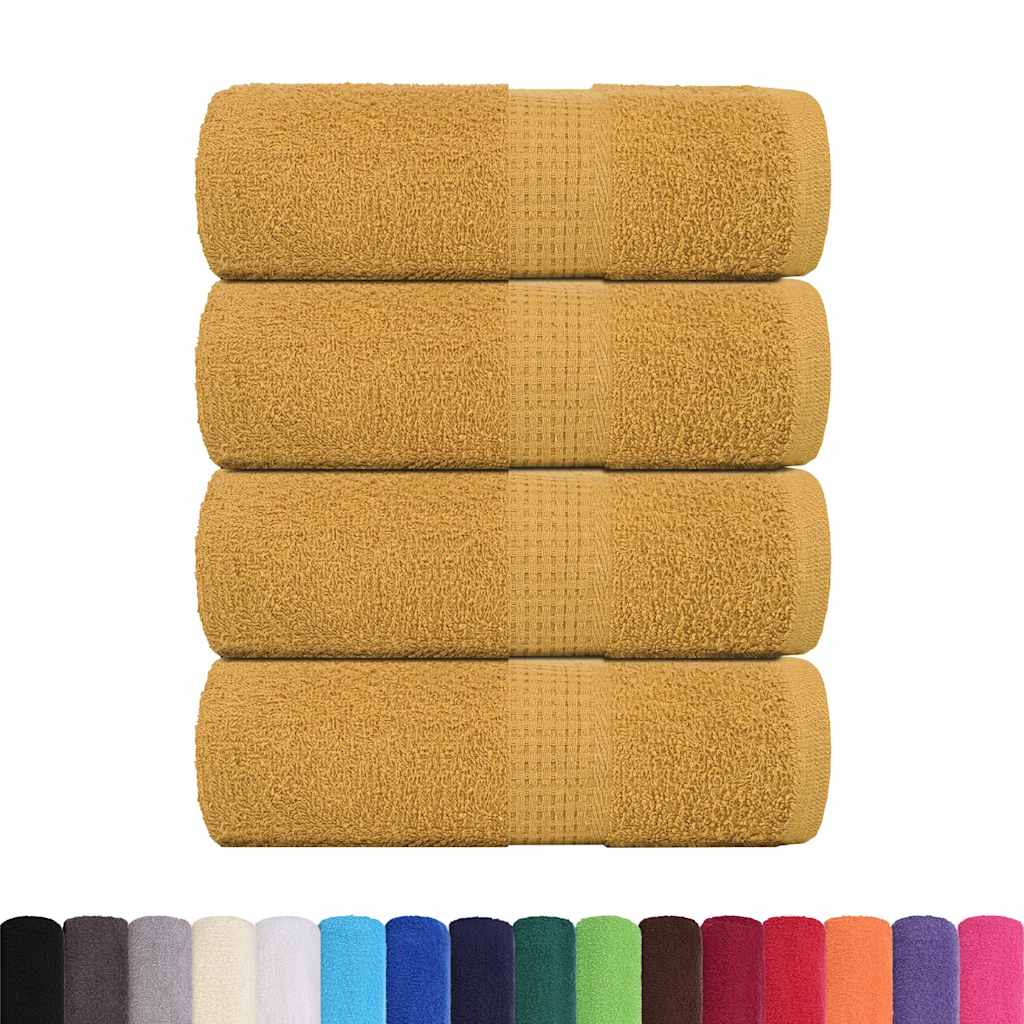 Asciugamani FROGN 4 pz Oro 30x30 cm 360 g/m²
