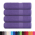 Asciugamani FROGN 4 pz Viola 50x100 cm 360 g/m²