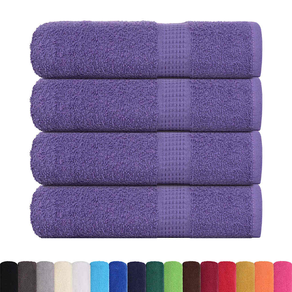 Asciugamani da Doccia FROGN 4 Pezzi Viola 70x140 cm 360 g/m²