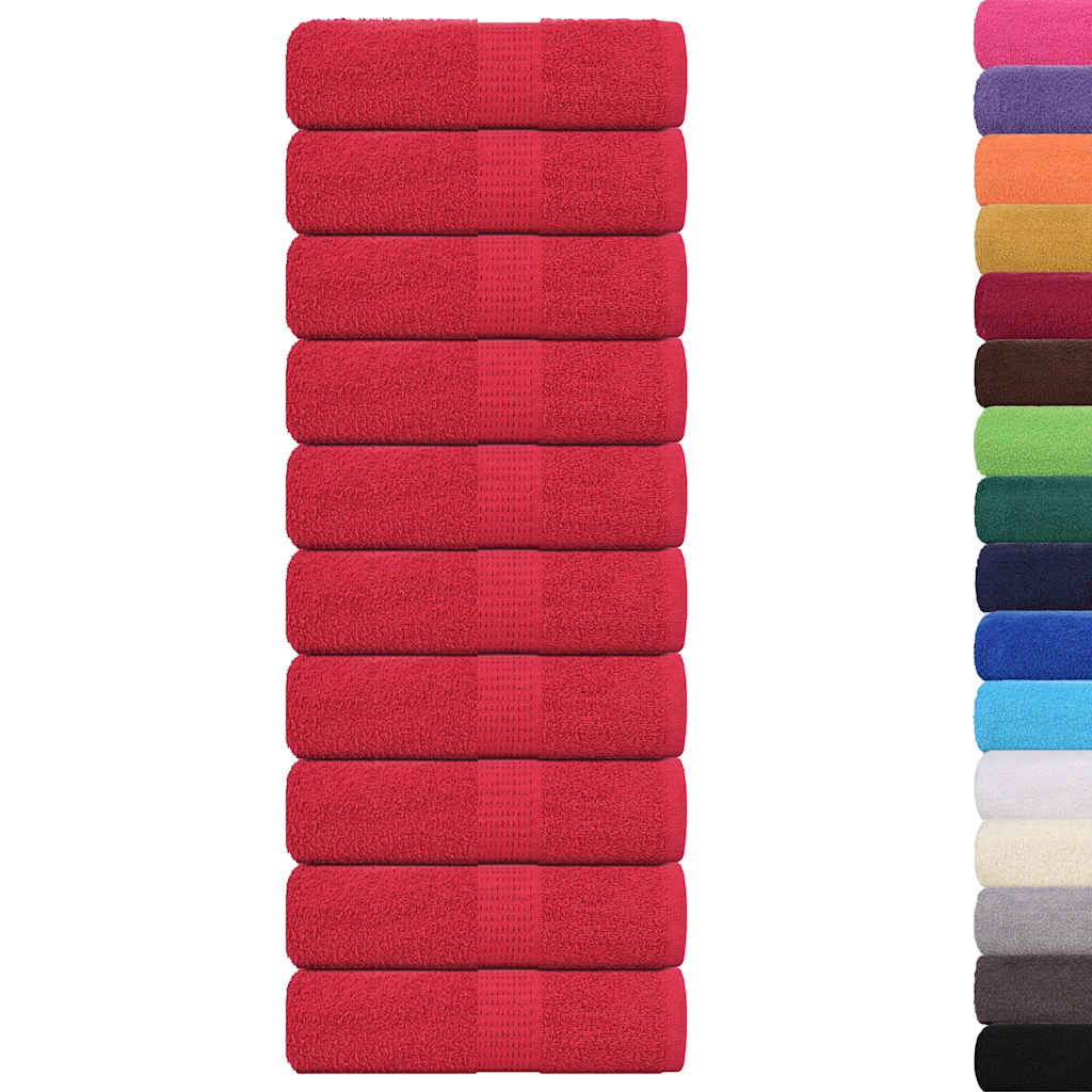 Asciugamani per ospiti FROGN 10 pz Rosso 30x50 cm 360 g/m²
