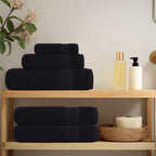 Asciugamani FROGN 4 pz Nero 30x30 cm 360 g/m²