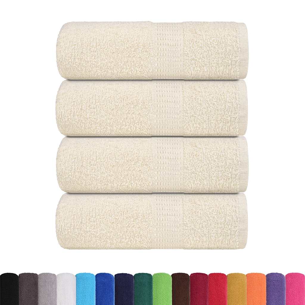 Asciugamani FROGN 4 pz Crema 30x30 cm 360 g/m² Cotone