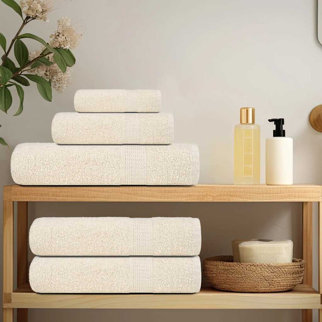 Asciugamani FROGN 4 pz Crema 30x30 cm 360 g/m² Cotone