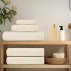 Asciugamani FROGN 4 pz Crema 30x30 cm 360 g/m² Cotone