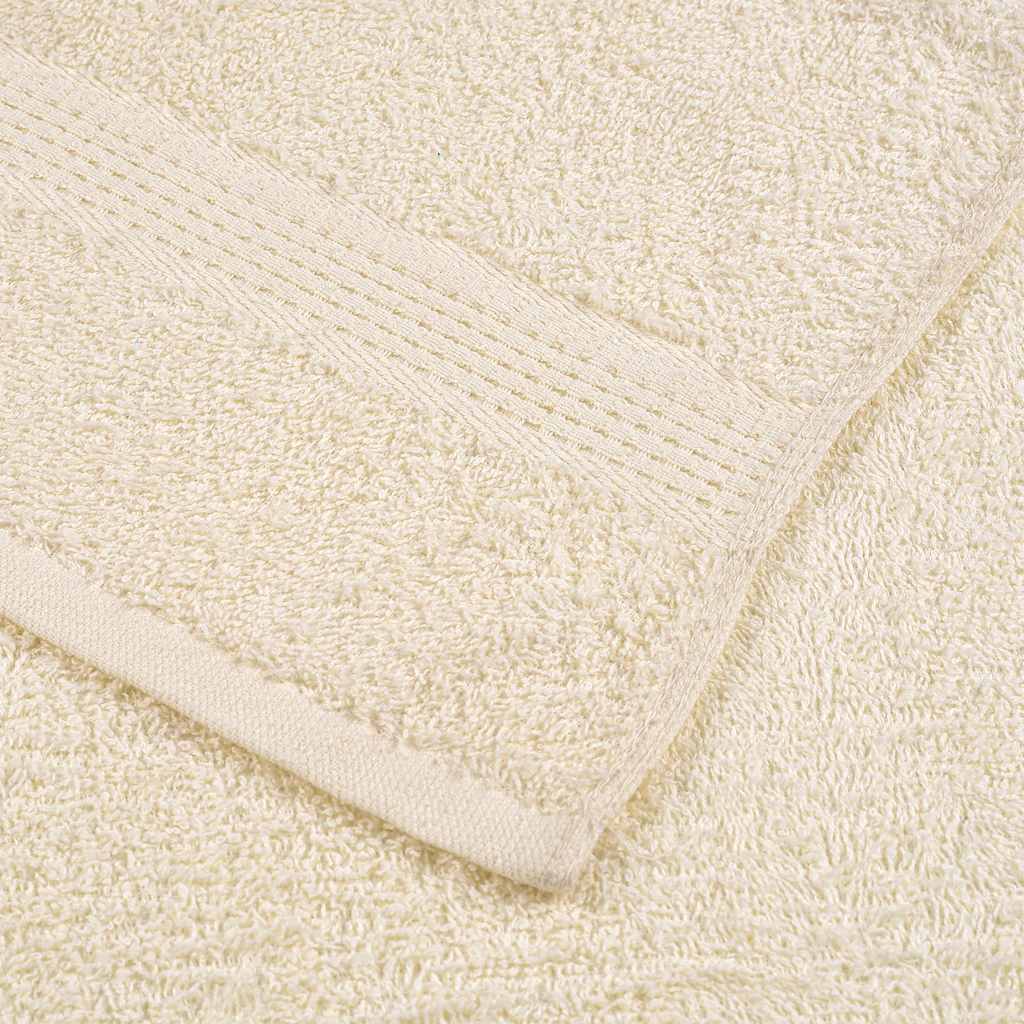 Asciugamani per Sauna FROGN 4 Pezzi Crema 80x200 cm 360 g/m²