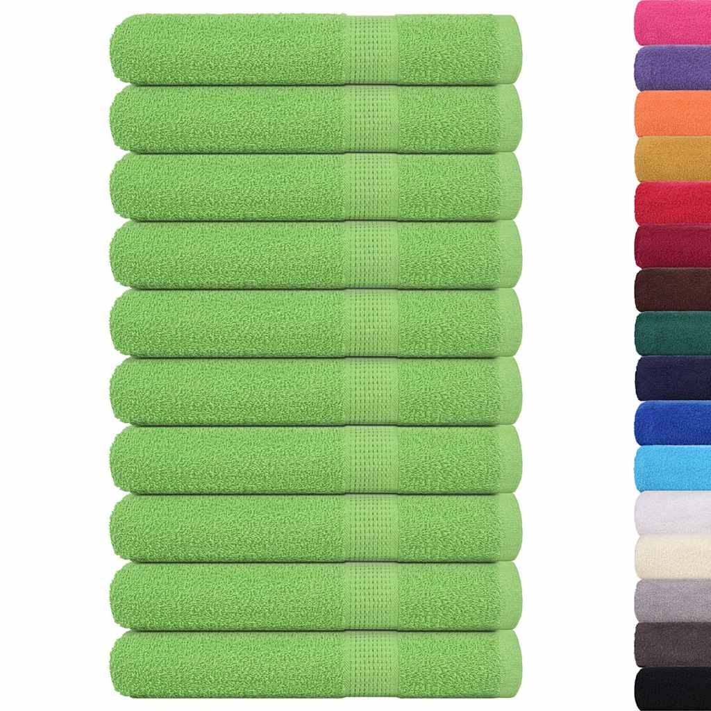 Asciugamani FROGN 10 pz Verde Mela 100x200 cm 360 g/m²