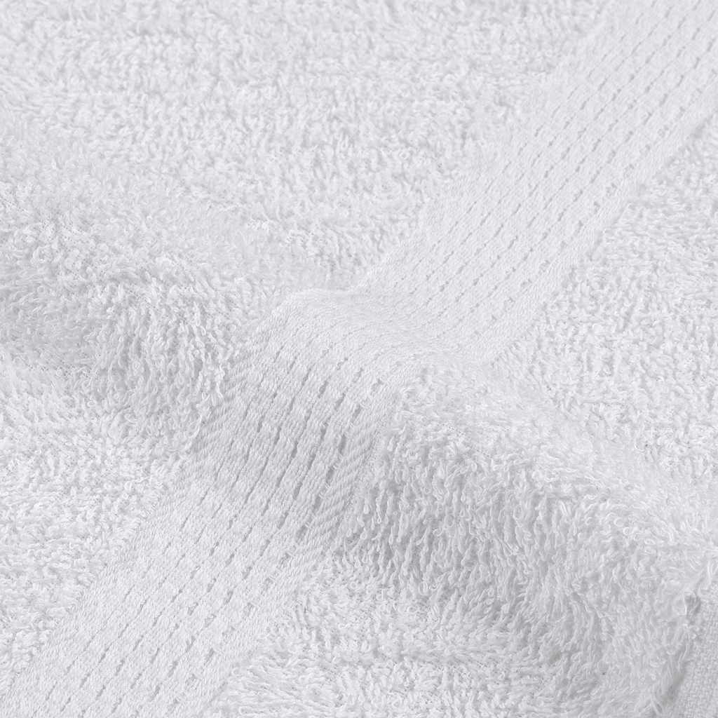 Set 8 Asciugamani in Cotone Bianco 360 g/m² - Uso Domestico e Commerciale