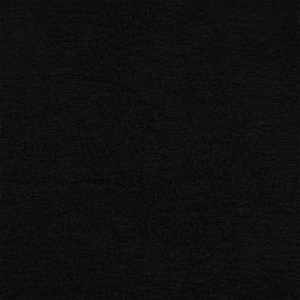 Set 8 Asciugamani in Cotone 360 g/m² Nero