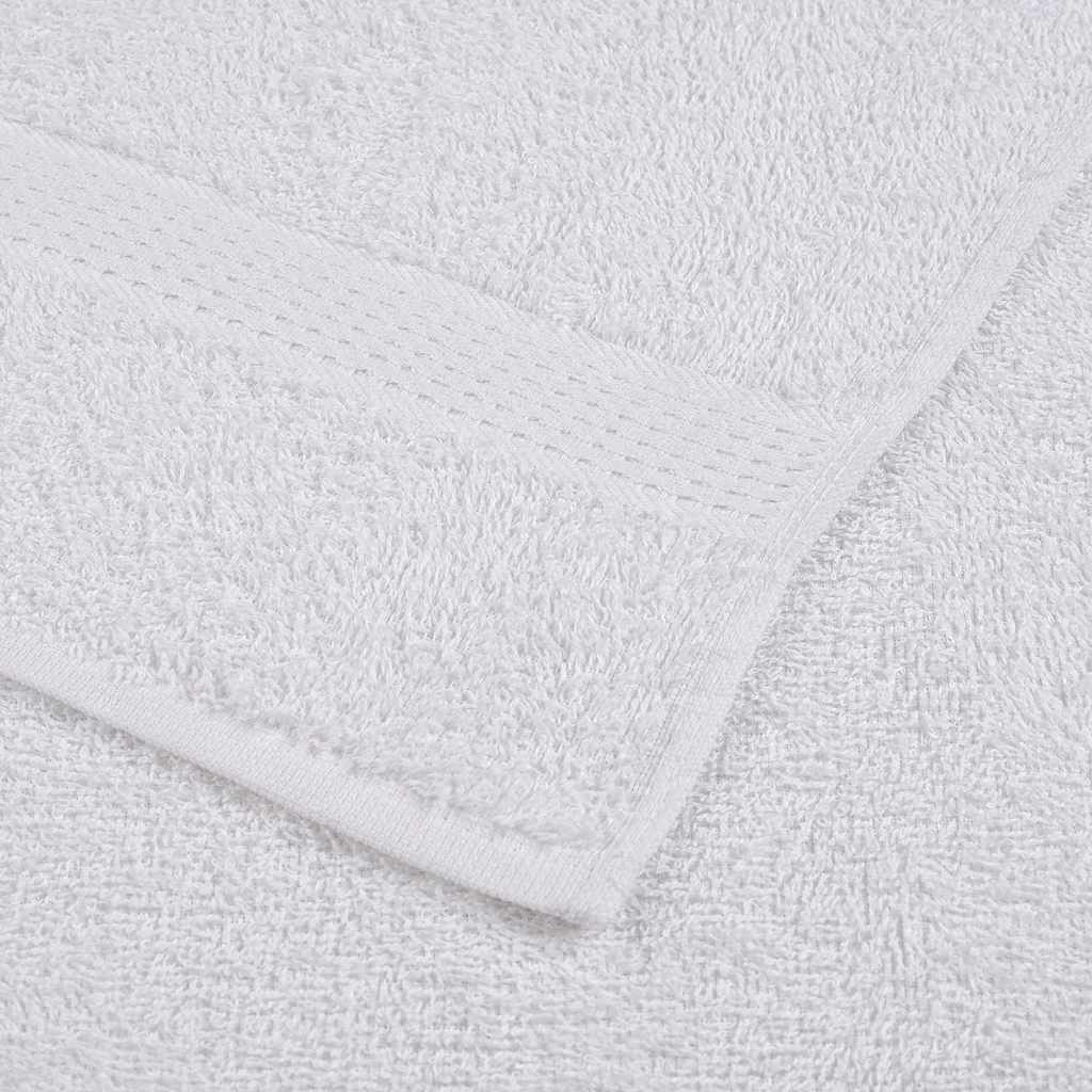 Set 6 Asciugamani Cotone Bianco 360 g/m² - Uso Domestico e Commerciale