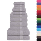 Set 12 Asciugamani in Cotone Grigio 360 g/m² - Certificati OEKO-TEX