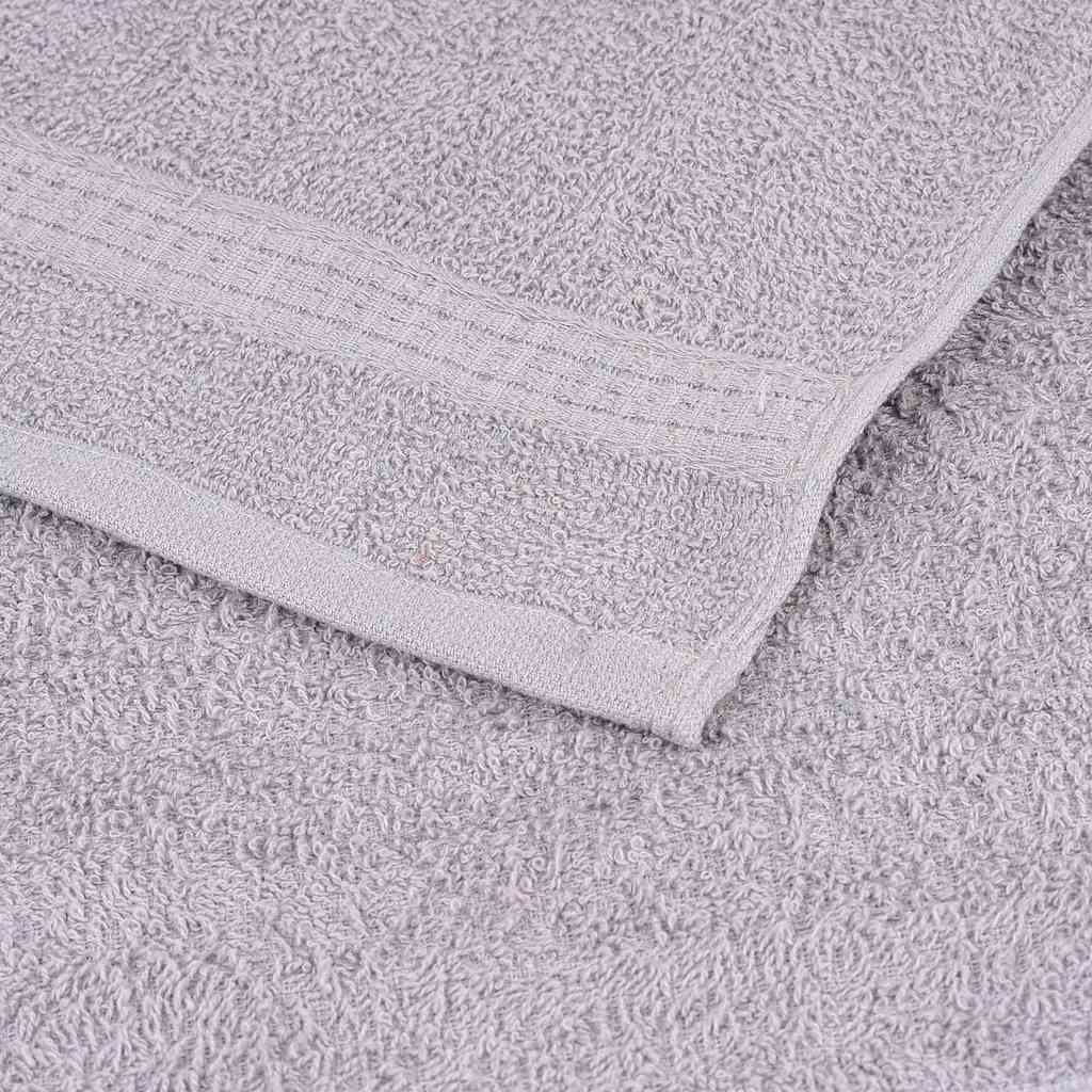 Set 12 Asciugamani in Cotone Grigio 360 g/m² - Certificati OEKO-TEX