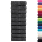 Asciugamani Premium SOLUND 50 pz Antracite 30x30 cm 600 g/m²