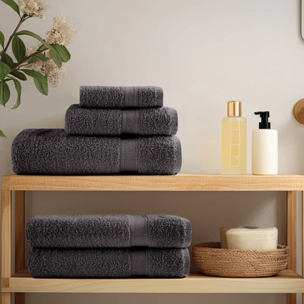 Asciugamani Premium SOLUND 50 pz Antracite 30x30 cm 600 g/m²